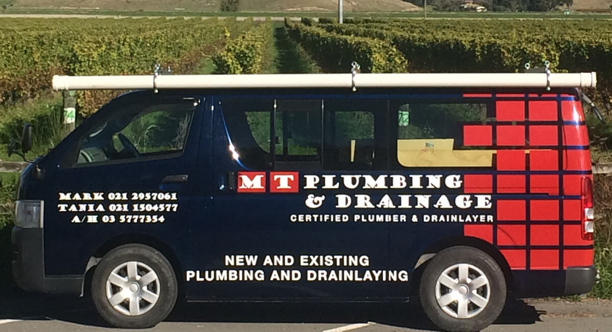 Company Van For MT Plumbing And Drainage In Marlborough NZ